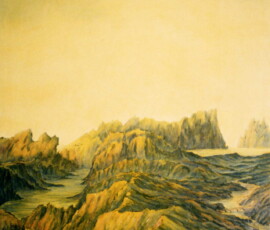 Aspettando Leonardo/Waiting for Leonardo, 1996, oils on canvas, 60 x 90 cm