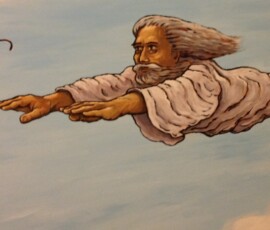 The patriarch, 2011, acrylics on canvas, 140 x 55 cm Painting by Johann Boom