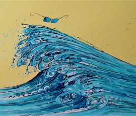Wave, 1994, oils on canvas, 142 x 81 cm Johann Boom painting