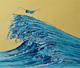 Wave, 1994, oils on canvas, 142 x 81 cm Johann Boom painting